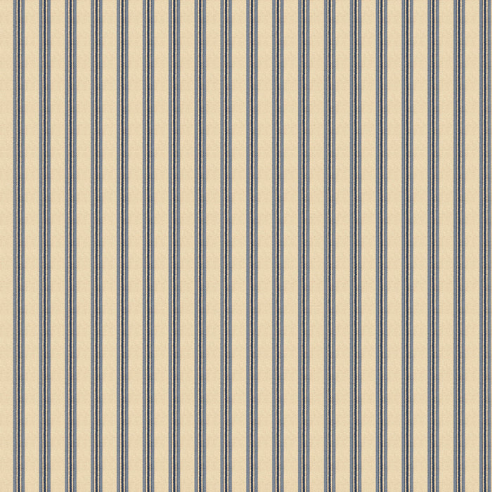 Mulberry Home Somerton Stripe Indigo Wallpaper Sample FG109.H10.0
