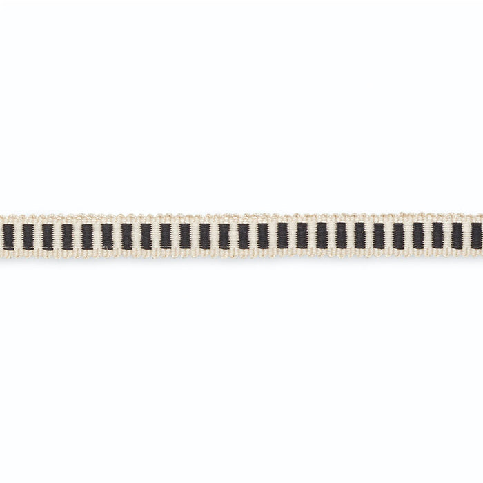 Schumacher Claudine Cotton Gimp Snow/Obsidian Trim G500-4