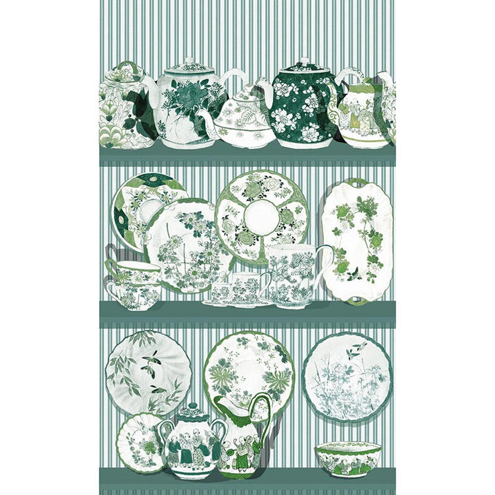Gaston Y Daniela Tea Time Verde Wallpaper Sample GDW5769.004.0