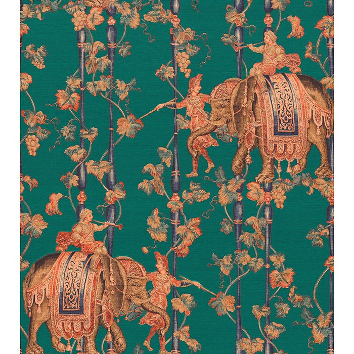 Gaston Y Daniela Elefantes Verde Esmeralda Wallpaper Sample GDW5772.008.0