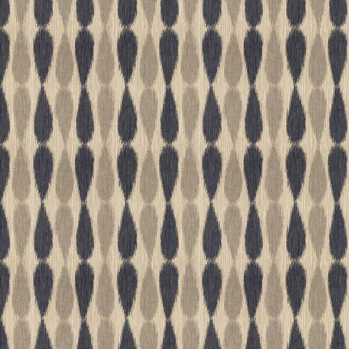 Lee Jofa Modern Ikat Drops Midnight Fabric Sample GWF-2927.511.0