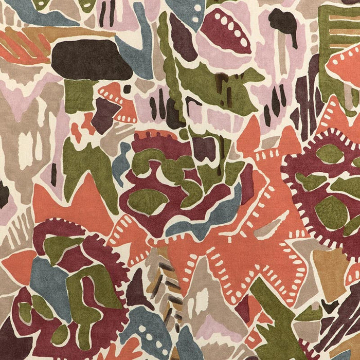 Lee Jofa Modern Chrystie Print Plum/Clay Fabric Sample GWF-3804.310.0