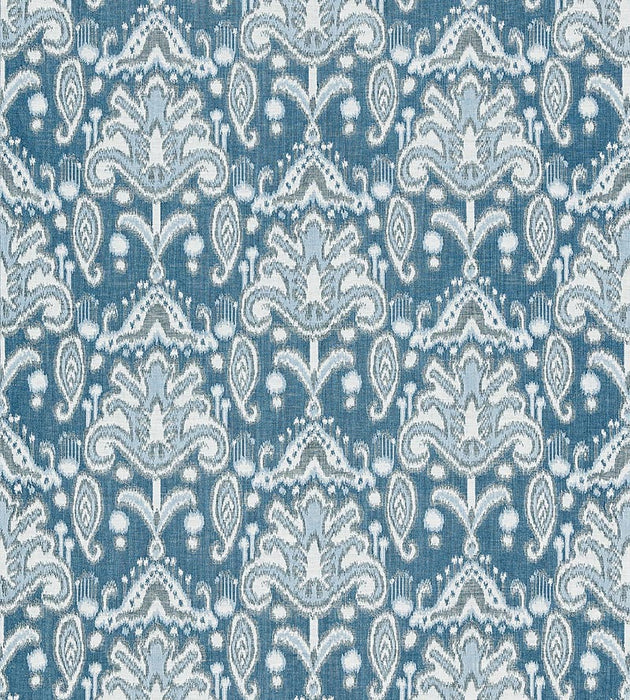 Grey Watkins Kandira Ikat Marine Fabric GW272100004