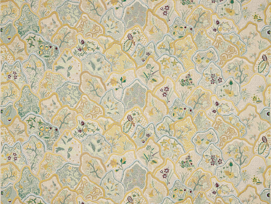 Braquenie Les Fleurs Du Bengale Jonquille Fabric Sample B7624002