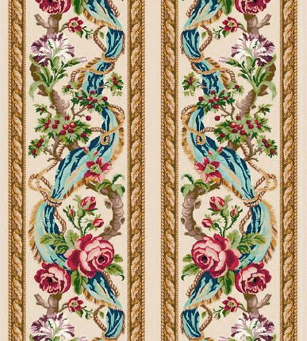 Tassinari & Chatel Leszczynski Red/Blue On Ivory Fabric H016740001