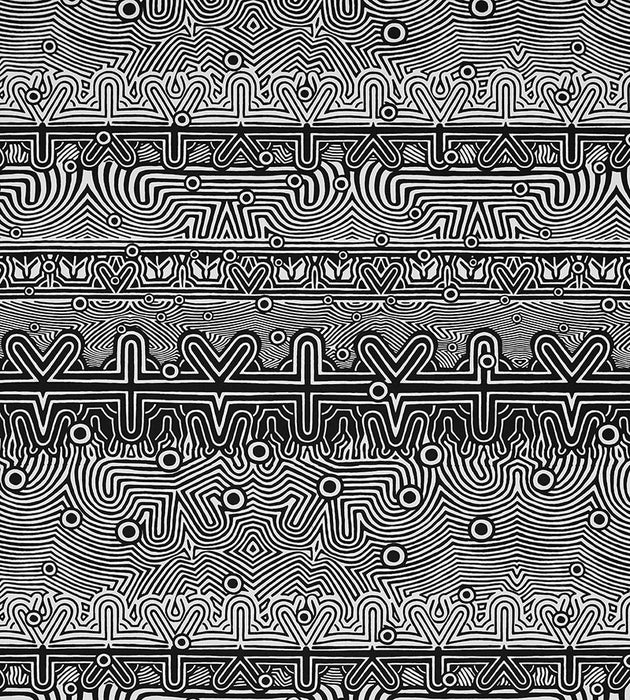 Jean Paul Gaultier Labyrinthe - Outdoor Noir Fabric Sample H034540001