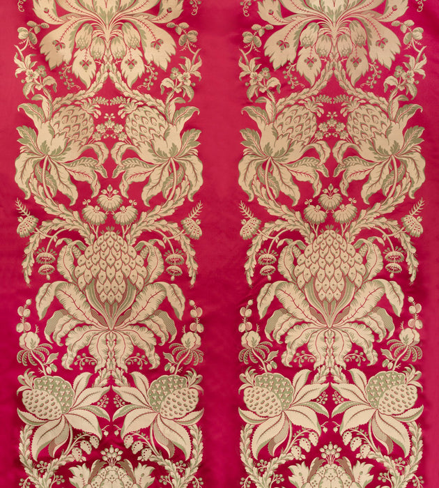 Tassinari & Chatel Les Ananas-51" Cramoisi Fabric Sample H015080002