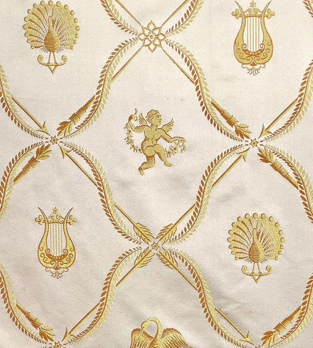 Lelievre Lampas Suchet Creme Fabric Sample H040260003