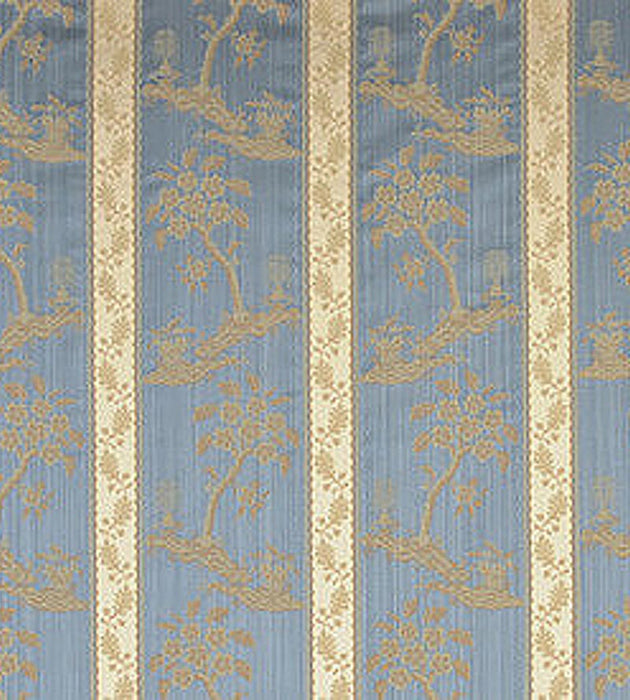 Lelievre Lampas Sanary Bleu Fabric Sample H040290003