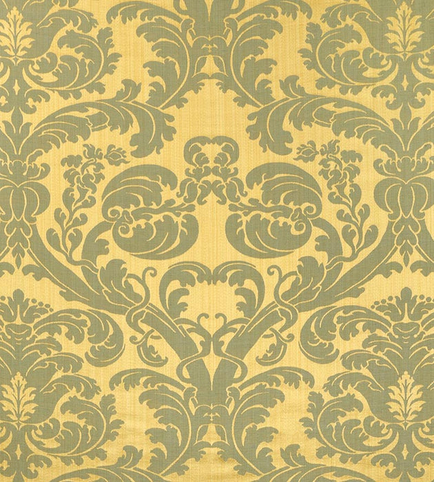 Lelievre Tournelle Damask Or/Bleu Fabric H041280005