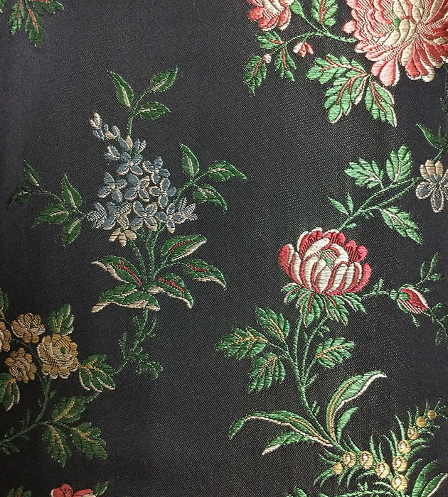 Lelievre Albatros Lampas Black Fabric Sample H040200006