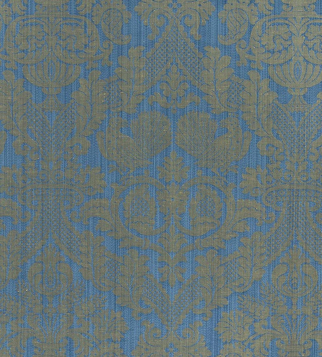 Lelievre Damas Tanlay Bleu Fabric Sample H041270006