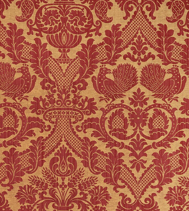 Lelievre Damas Tanlay Grenat Fabric Sample H041270008