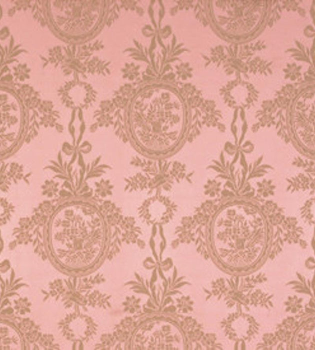 Lelievre Damas Rambouillet Rose Olive Fabric Sample H040480024