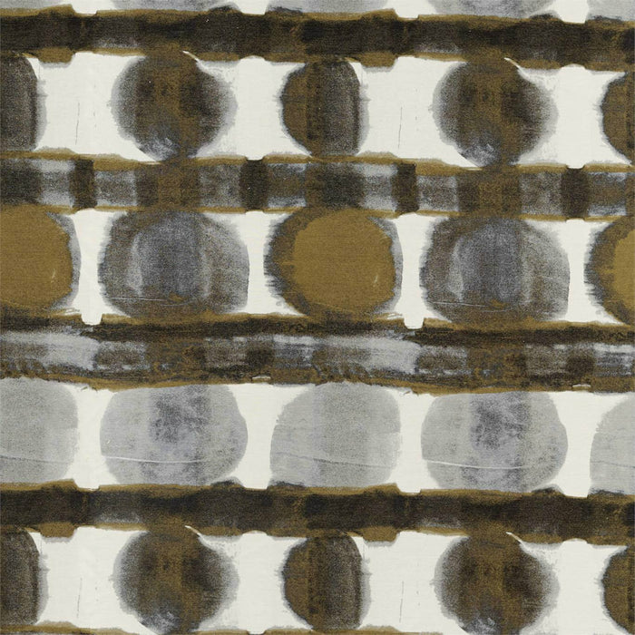 Harlequin Delphis Charcoal/Gold Fabric Sample HATL132877