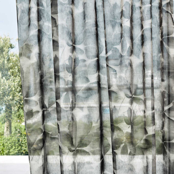 Harlequin Grounded Sheer Black Earth Fabric HCOL133952