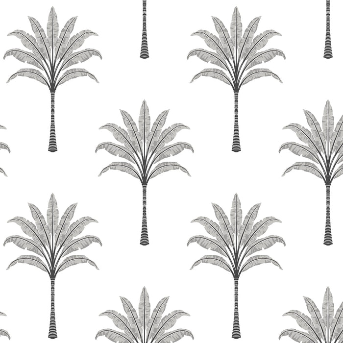 Seabrook Designs Montgomery Palm Harbor Grey Wallpaper Sample HG10708