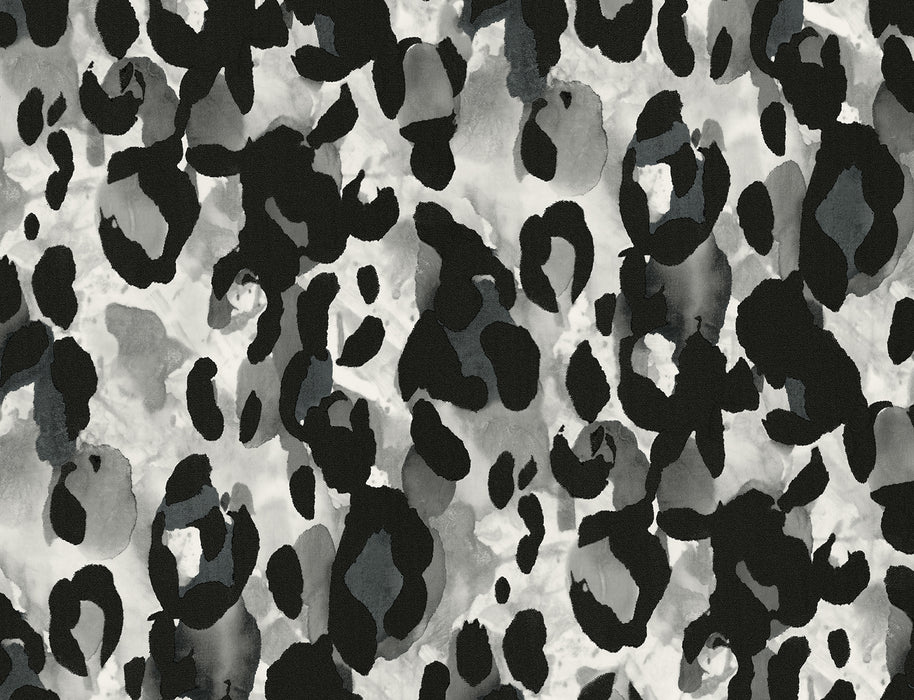 Seabrook Designs Leopard Print Anchored Grey Wallpaper Sample HG11400