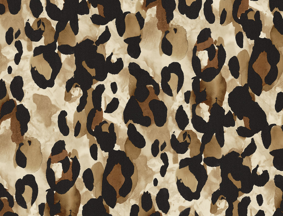 Seabrook Designs Leopard Print Fallburn Tan Wallpaper Sample HG11406