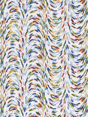Hinson Fountain Embroidery Tropical Blue Fabric HN273360002