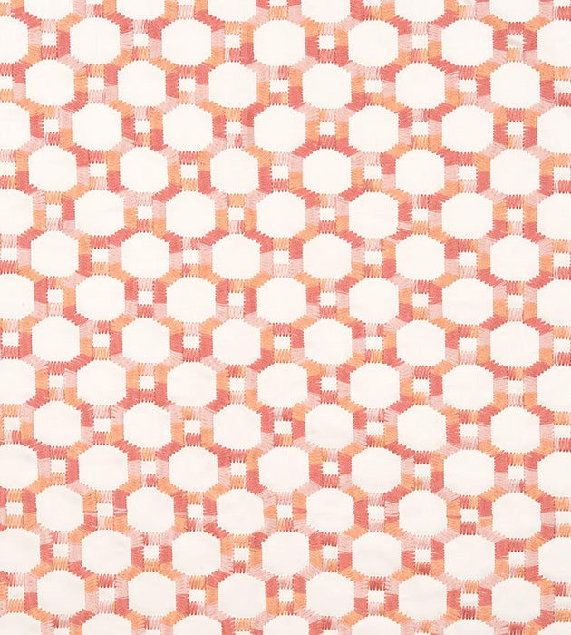 Hinson Island Trellis Peach Fabric HN420140003