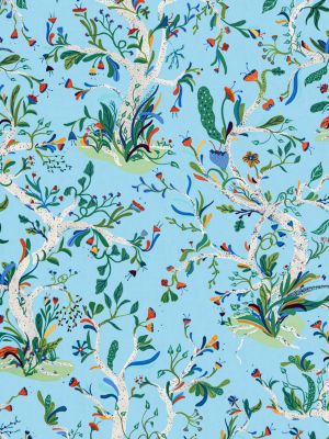 Hinson Enchanted Meadow Sky Fabric Sample HN166540004