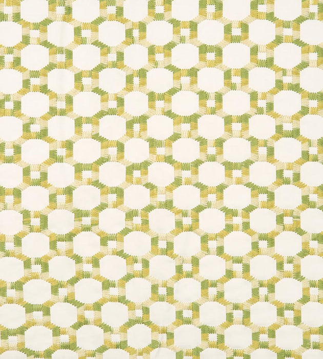 Hinson Island Trellis Green Fabric HN420140005