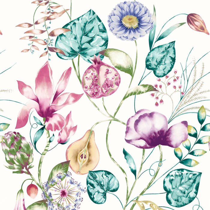Harlequin Quitessence Lagoon/Cerise Wallpaper HZAP111775