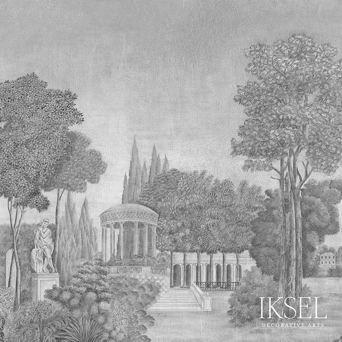 Schumacher Bagatelle Grey Tones Wallpaper Sample IK2102