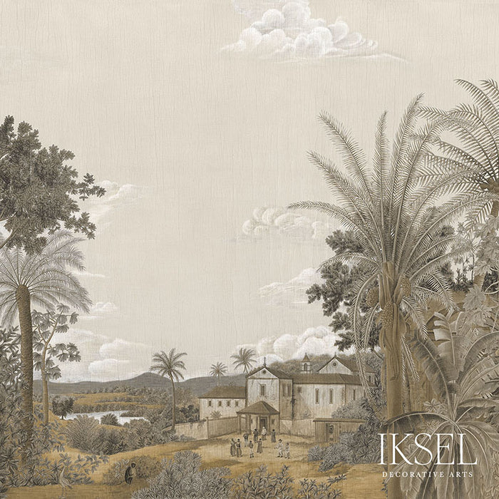 Schumacher Brazil Sepia Tones Wallpaper Sample IK2201