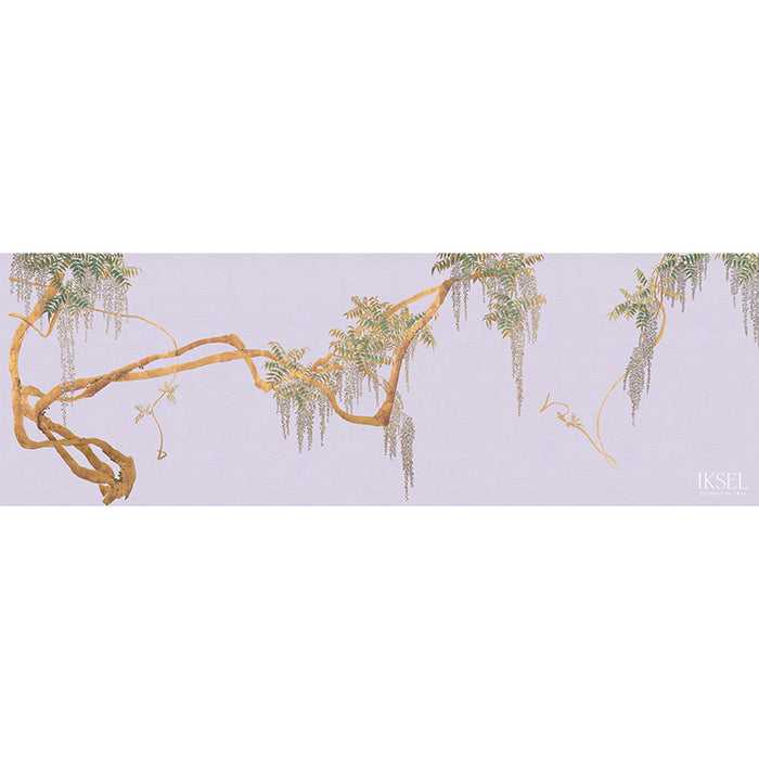 Schumacher Edo Wisteria Lilac Mauve Wallpaper Sample IK2604