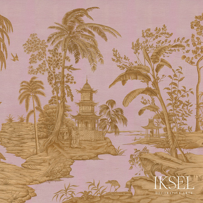 Schumacher Exotic Chinoiserie Parma Wallpaper Sample IK2807