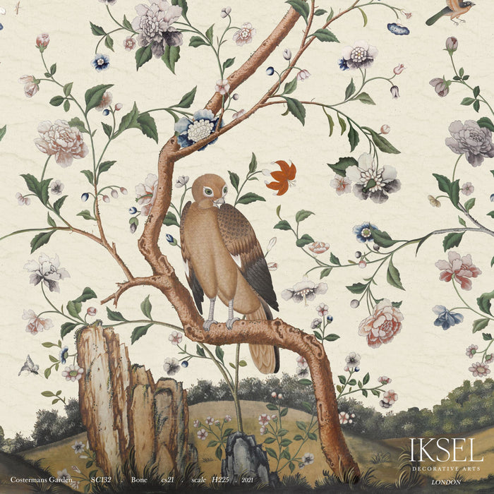 Schumacher Costermans Garden Bone Wallpaper Sample IK4604