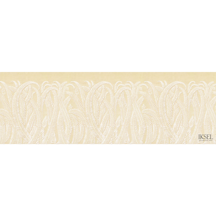 Schumacher Art Deco Fern Chamois Wallpaper Sample IK7100