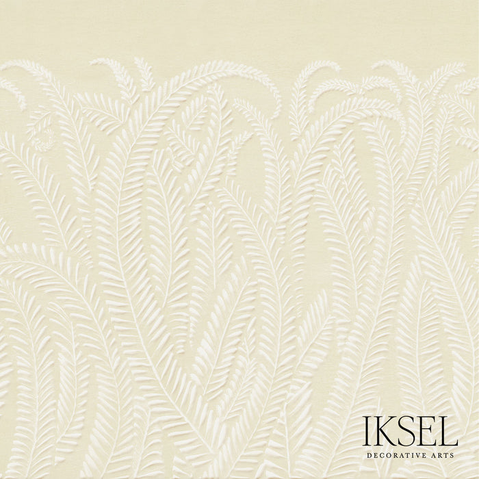 Schumacher Art Deco Fern Dune Wallpaper Sample IK7101