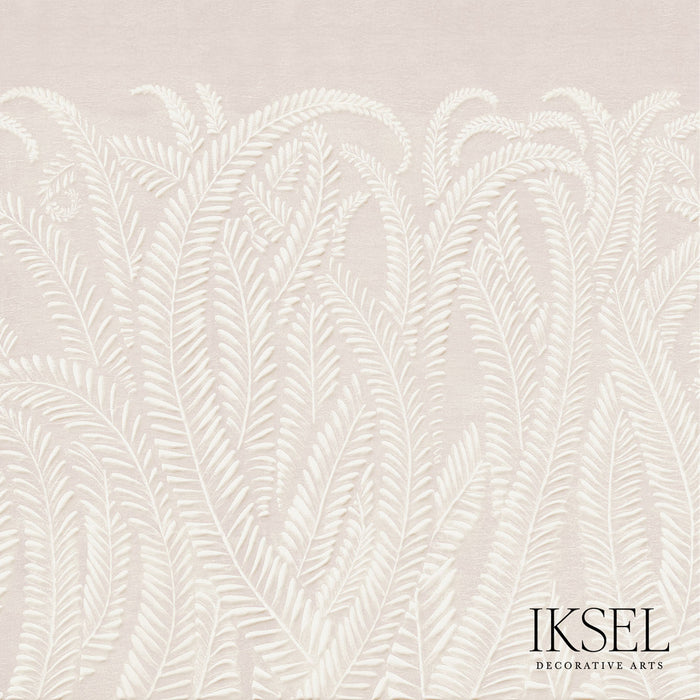 Schumacher Art Deco Fern Seashell Pink Wallpaper Sample IK7103