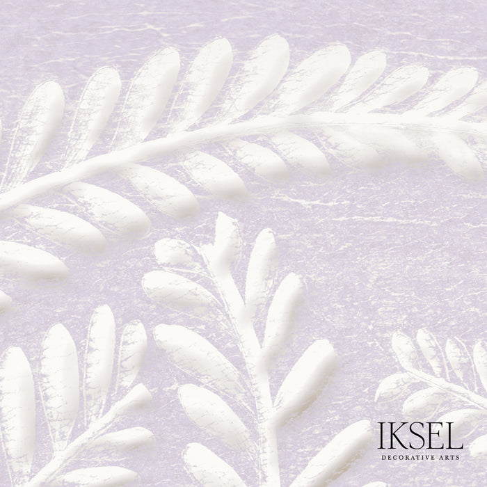 Schumacher Art Deco Fern Amethyst Wallpaper Sample IK7104
