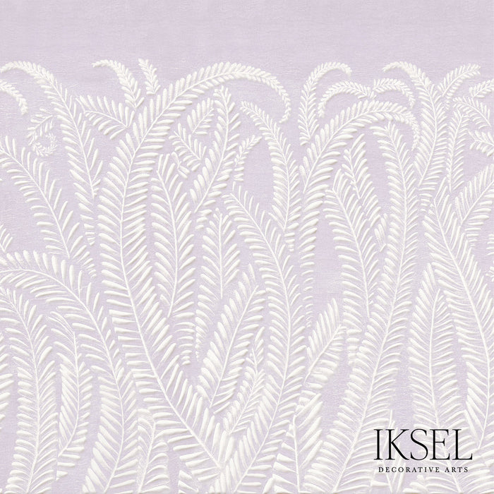 Schumacher Art Deco Fern Amethyst Wallpaper Sample IK7104