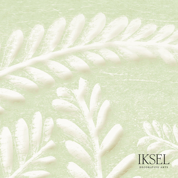 Schumacher Art Deco Fern Sea Weed Wallpaper Sample IK7105