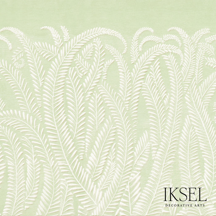 Schumacher Art Deco Fern Sea Weed Wallpaper Sample IK7105