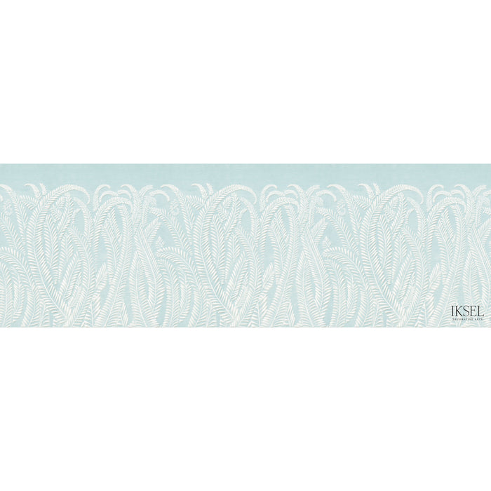 Schumacher Art Deco Fern Sea Foam Wallpaper Sample IK7106