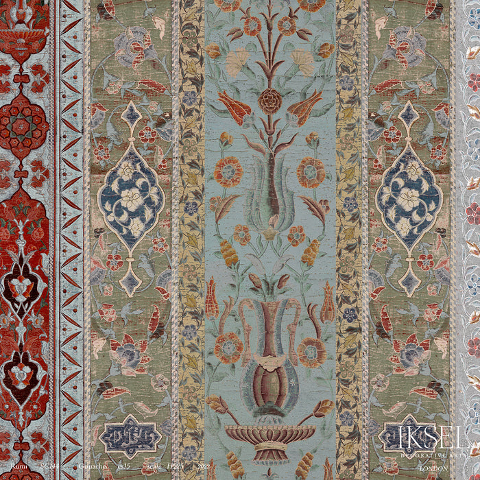 Schumacher Rumi Gouache Wallpaper Sample IK7200