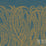 Schumacher Art Deco Golden Fern Golden Blue Wallpaper Sample IK8402