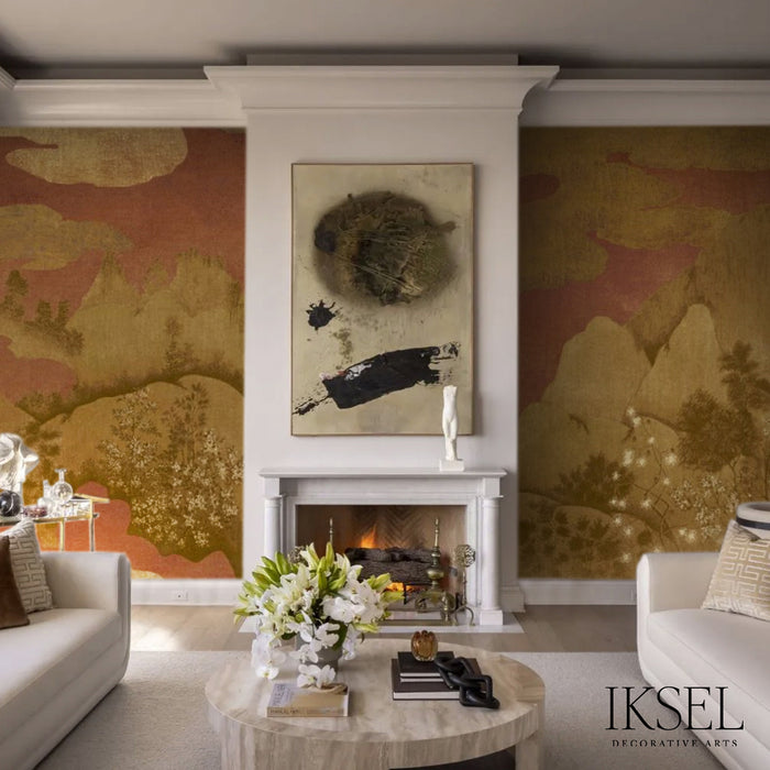 Schumacher Moody Mountains Original Wallpaper Sample IK9400