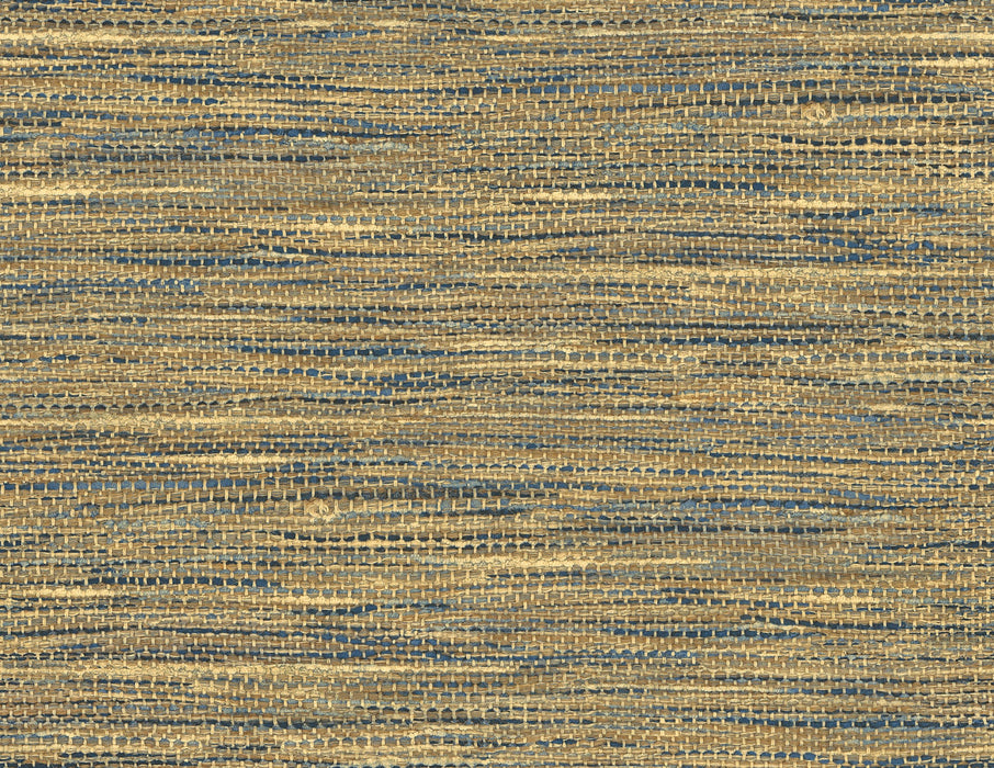 Seabrook Designs Rina Honey & Navy Wallpaper Sample JP10325