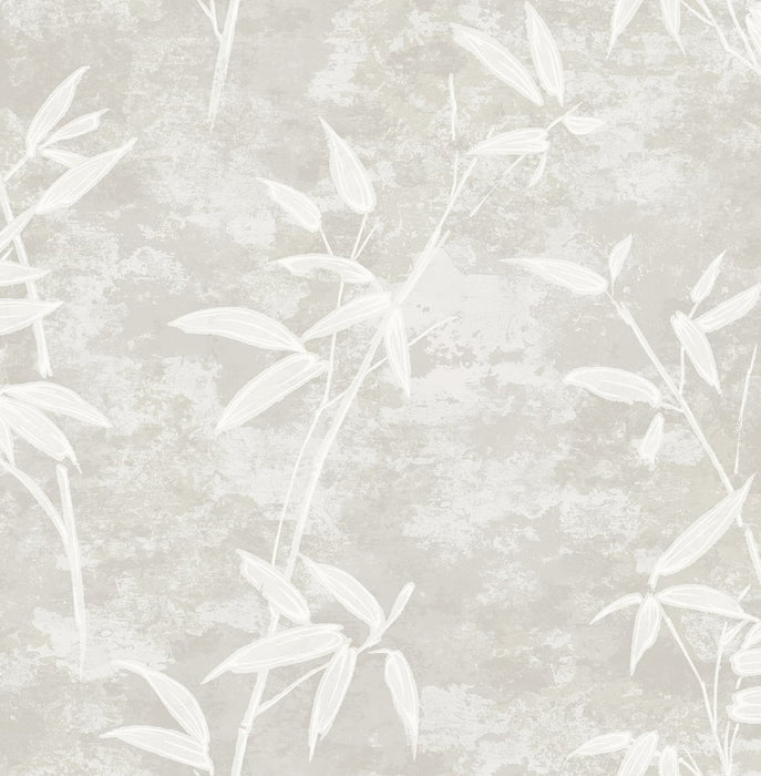 Seabrook Designs Honshu Bamboo Henon Gray Wallpaper Sample JP10908