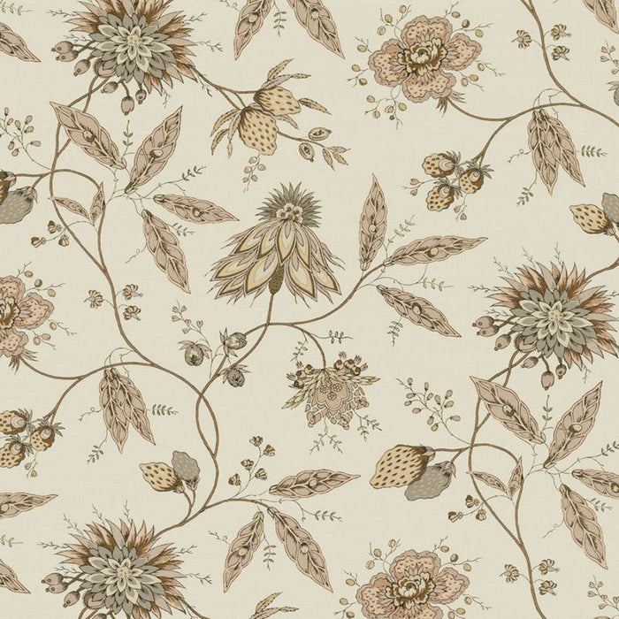 Jasper Fraises Des Bois Brown Fabric Sample JP-1801