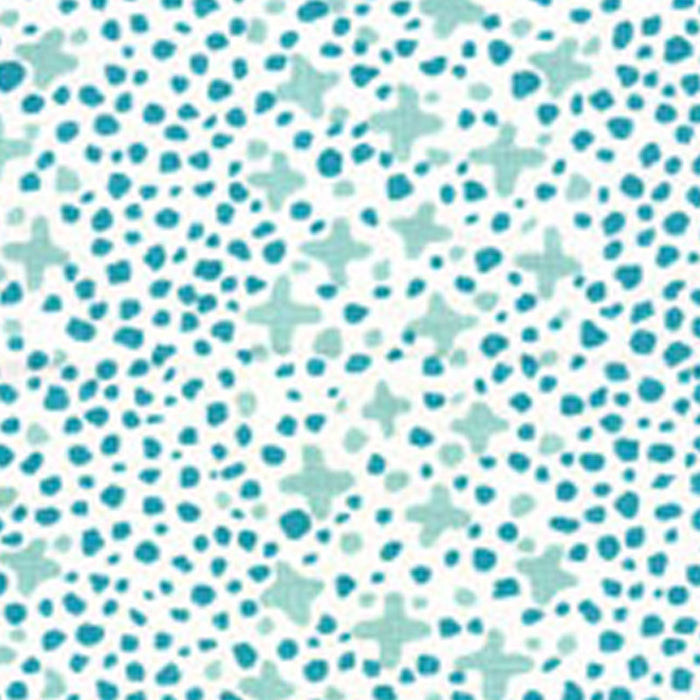 Alan Campbell Jacks Ii French Green Turquoise Dots Fabric AC220-10W