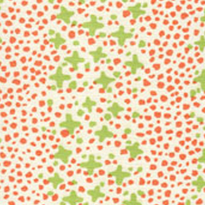 Alan Campbell Jacks Ii Lime Green Orange Dots Fabric AC220-07LC