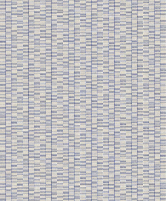 Seabrook Designs Deco Spliced Stripe Ivory & Cobalt Wallpaper Sample KTM1422